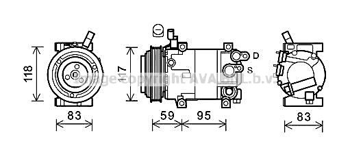 AVA QUALITY COOLING Kompressor,kliimaseade HYK323